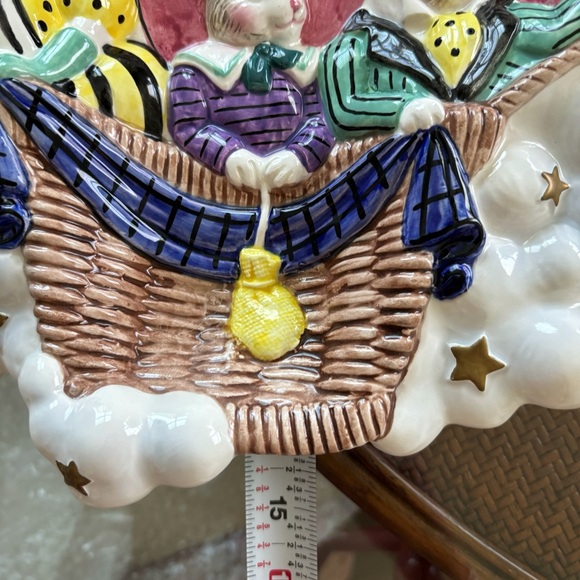 Fitz & Floyd Ballooning Bunnies Serving Tray - Picture 4 of 10